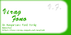 virag fono business card