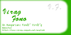 virag fono business card